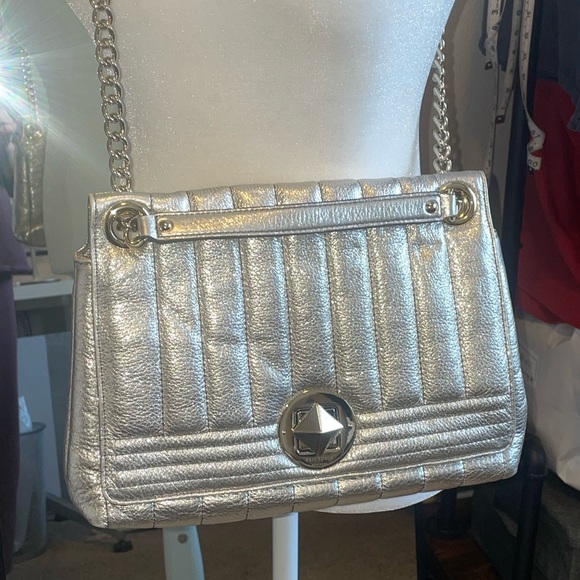 Quilted Metallic Champagne Kate Spade Purse - Picture 3 of 15